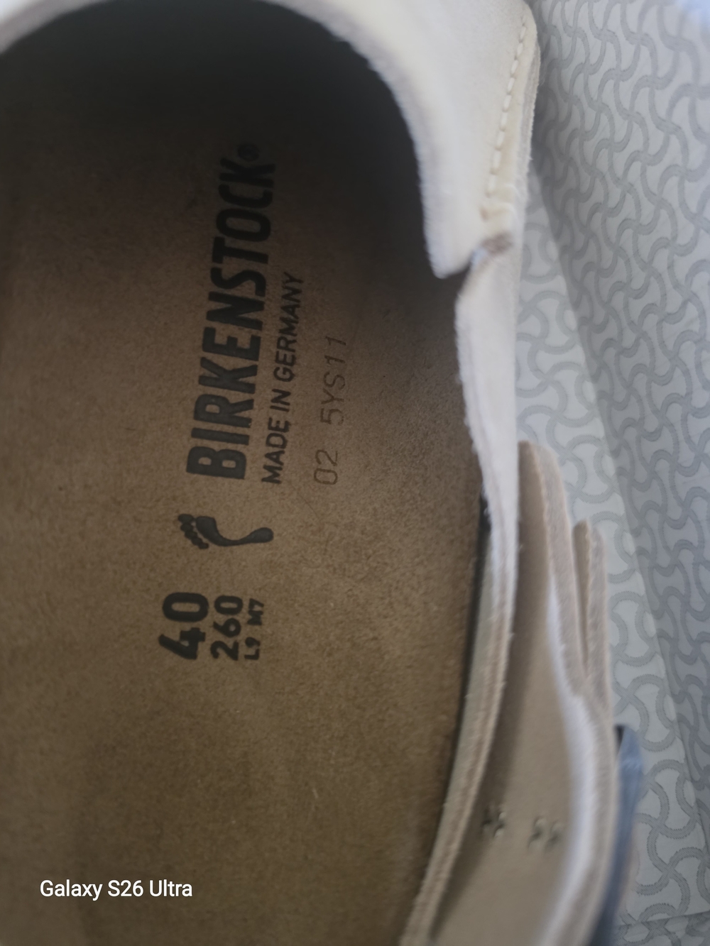 Birkenstock Womens Beige Suede Clog with Buckle Strap - Picture 6 of 7